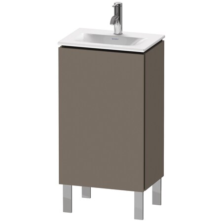 L-Cube Floor Standing Vanity Unit Flannel Gray Satin Matt